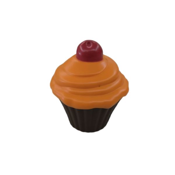 Cupcake Laranja Plástico